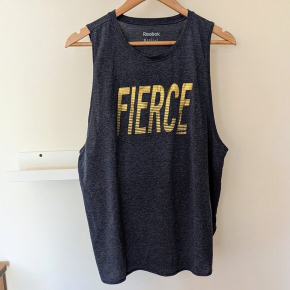 Set of 3 Workout Graphic Metallic Tank Tops Loose Soft Reebok & Interval XL - Picture 2 of 11